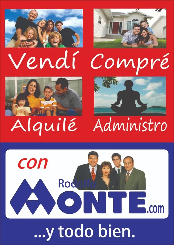 Aviso de Rodolfo Monte Propiedades: Vendí, Compré, Alquilé, Administro… y todo bien